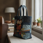 Borsa Tote Night Wanderer — Usa a imagem de referência da mala como base principal. Mantém a mala igual ao original: mesmo formato, cores, padrão, alças, costuras, textura e proporções.

Cria uma foto
