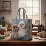Borsa a Spalla Cozy Cloud — Usa a imagem de referência da mala como base principal. Mantém a mala igual ao original: mesmo formato, cores, padrão, alças, costuras, textura e proporções.

Cria uma foto