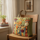 Borsa a Spalla Imbottita Giraffa — Usa a imagem de referência da mala como base principal. Mantém a mala igual ao original: mesmo formato, cores, padrão, alças, costuras, textura e proporções.

Cria u