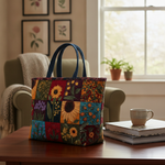 Borsa Tote Rustica — Usa a imagem de referência da mala como base principal. Mantém a mala igual ao original: mesmo formato, cores, padrão, alças, costuras, textura e proporções.

Cria uma fotografia 