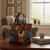 Borsa Tote Rustica — Usa a imagem de referência da mala como base principal. Mantém a mala igual ao original: mesmo formato, cores, padrão, alças, costuras, textura e proporções.

Cria uma fotografia 