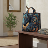 Borsa Tote Spirit Smeraldo di Mezzanotte — Usa a imagem de referência da mala como base principal. Mantém a mala igual ao original: mesmo formato, cores, padrão, alças, costuras, textura e proporções.