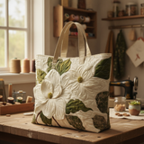 Borsa Tote Trapuntata Chic — Usa a imagem de referência da mala como base principal. Mantém a mala igual ao original: mesmo formato, cores, padrão, alças, costuras, textura e proporções.

Cria uma fot