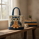 Borsa Tote Mystic Feathers — Usa a imagem de referência da mala como base principal. Mantém a mala igual ao original: mesmo formato, cores, padrão, alças, costuras, textura e proporções.

Cria uma fot