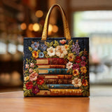 Borsa Tote con Stampa Floreale Artigianale