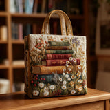 Borsa a Spalla Trapuntata con Motivo Floreale - Design Artistico