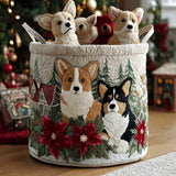 Cesta per il Bucato di Natale Corgi Joy