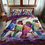 Set di Biancheria da Letto Colorati con Colibrì - 3 Pezzi