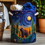 Cesto per la Biancheria Sognante Orso nel Cielo
