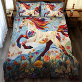 Set di Biancheria da Letto Elegante con Cavallo in Corsa - 3 Pezzi