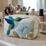 Borsa per Trucco Trapuntata Colibrì