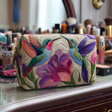 Borsa per Trucco Trapuntata Colibrì