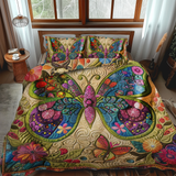 Set di Biancheria da Letto Mandala Farfalle 3 Pezzi