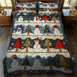Set di Biancheria da Letto 3 Pezzi "Sorrisi di Pupazzo di Neve"