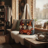 Borsa Tote Silent Eve — Usa a imagem de referência da mala como base principal. Mantém a mala igual ao original: mesmo formato, cores, padrão, alças, costuras, textura e proporções.

Cria uma fotograf