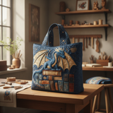 Borsa Tote Storie Arcane — Usa a imagem de referência da mala como base principal. Mantém a mala igual ao original: mesmo formato, cores, padrão, alças, costuras, textura e proporções.

Cria uma fotog