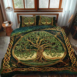 Set di Biancheria da Letto Celtico 3 Pezzi Albero della Vita Maestoso