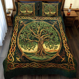 Set di Biancheria da Letto Celtico 3 Pezzi Albero della Vita Maestoso
