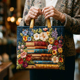 Borsa Tote con Stampa Floreale Artigianale