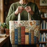 Borsa a Spalla Trapuntata Books and Blooms