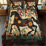Set di Biancheria da Letto Artistica a Tema Cavallo in 3 Pezzi