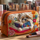 Borsa per trucco trapuntata Shih Tzu